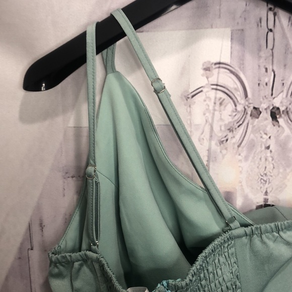 One shoulder strap sage dress - Picture 8 of 9